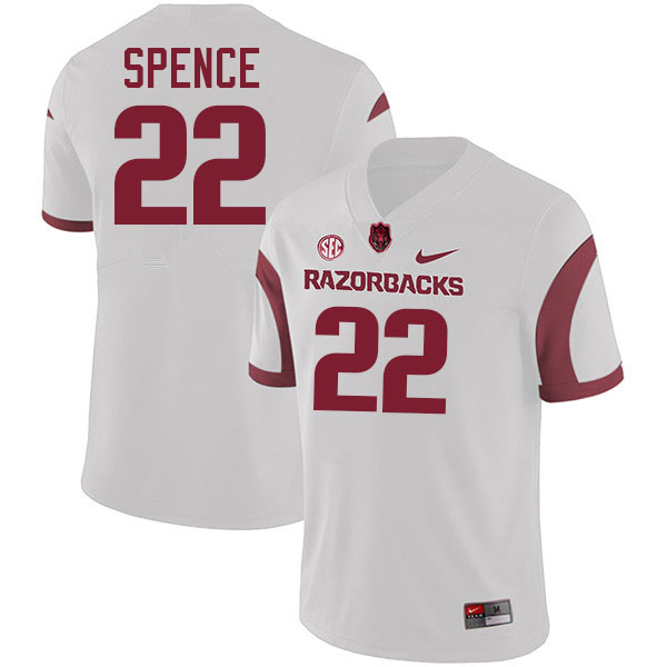 Brad Spence Arkansas Jersey,Arkansas Razorbacks #22 Brad Spence Jersey Youth College-Retro White